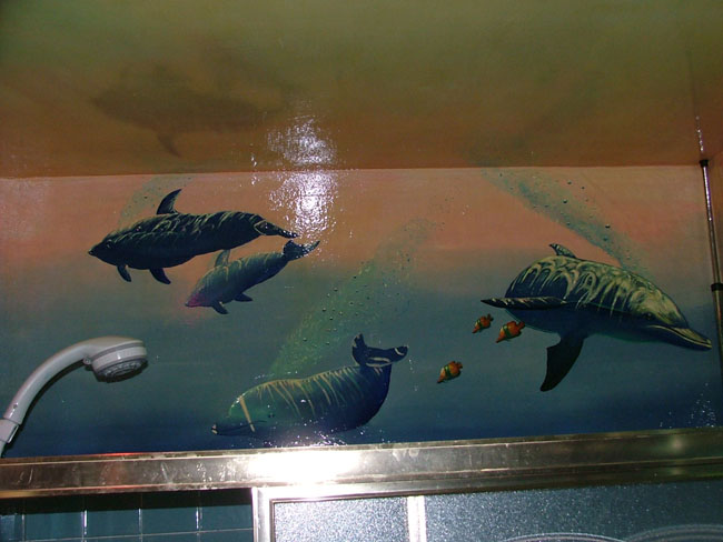 Dolphin's bathroom mural 2