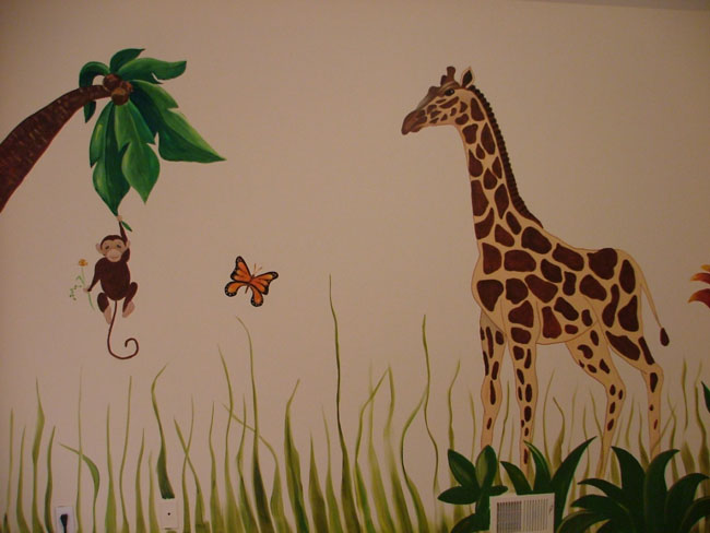 Zoo animals mural 5