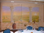 Greek mural Estia restaurant
